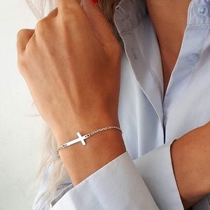 Dainty cross bracelet